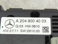 2012 Mercedes-Benz C250 Climate Control Module Temperature AC/Heater Replacement P/N:A 204 900 40 03 Fits Fits 2013 2014 201