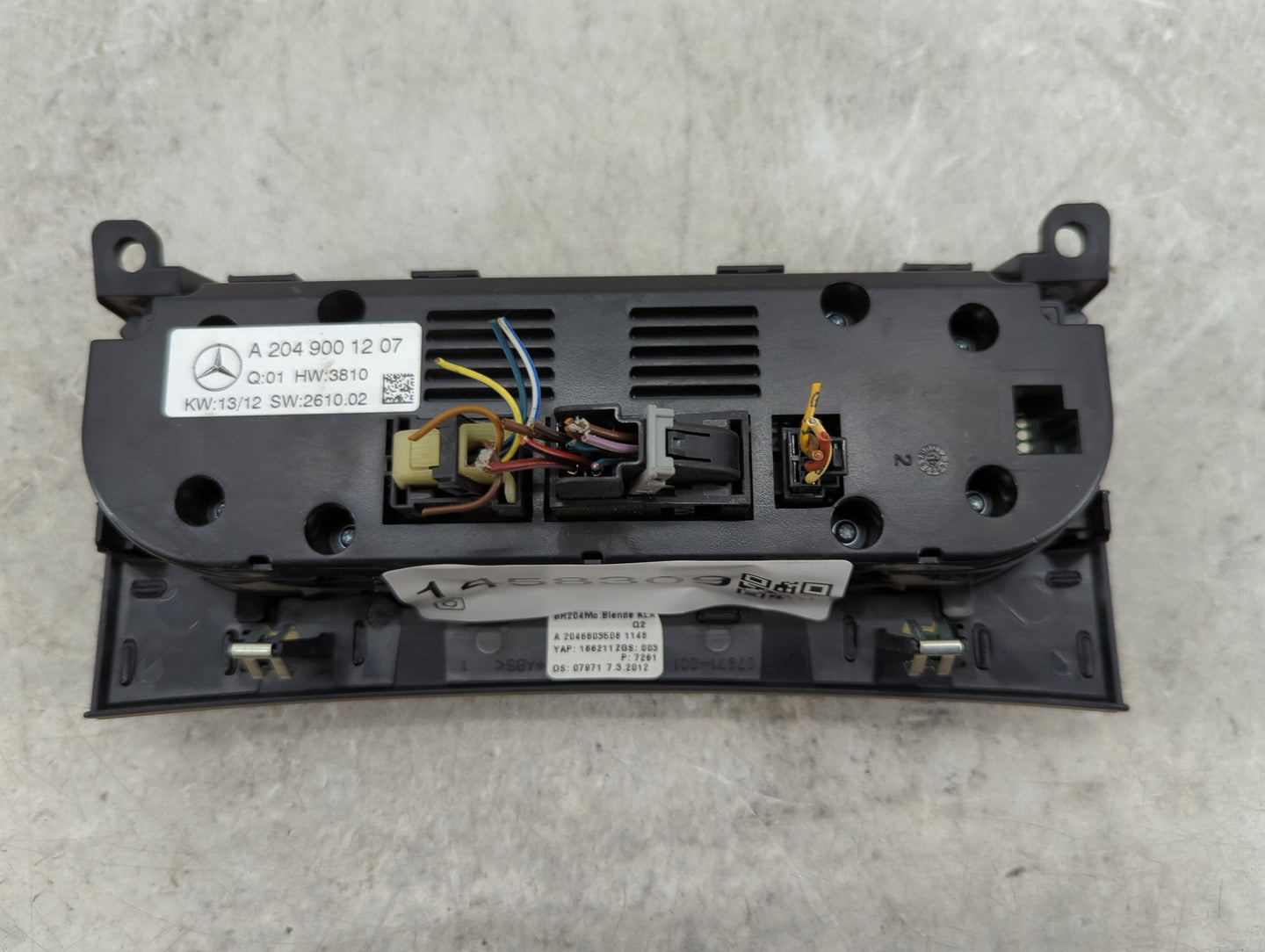 2012 Mercedes-Benz C250 Climate Control Module Temperature AC/Heater Replacement P/N:A 204 900 12 07 Fits Fits 2013 2014 201