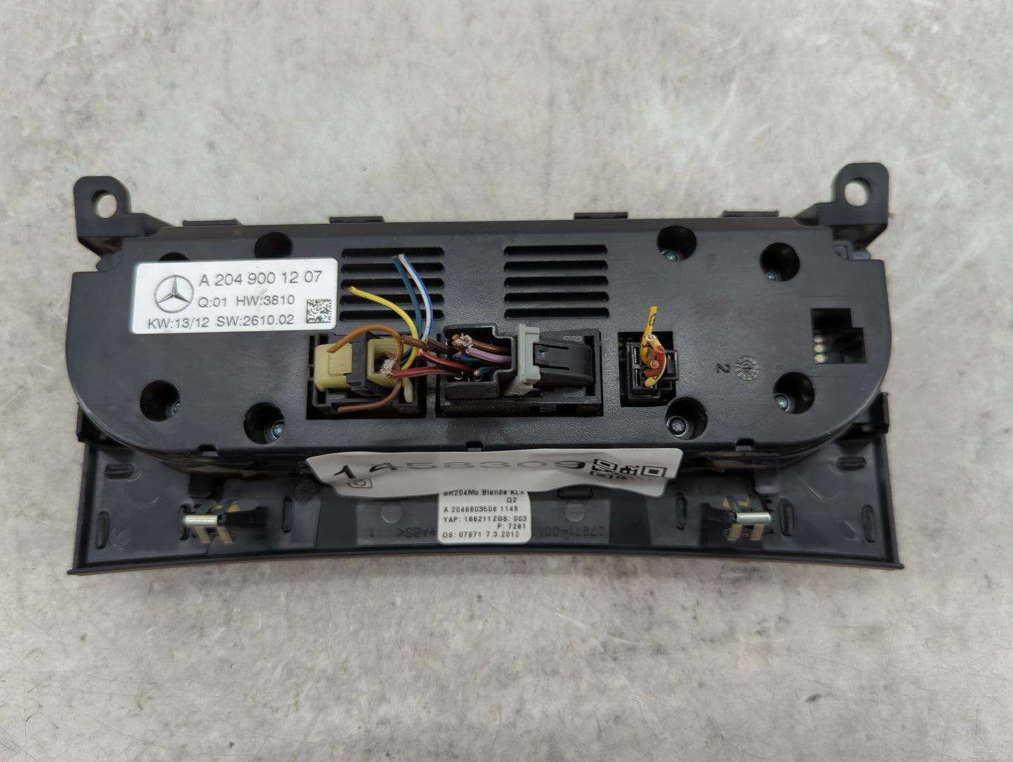 2012 Mercedes-Benz C250 Climate Control Module Temperature AC/Heater Replacement P/N:A 204 900 12 07 Fits Fits 2013 2014 201