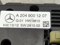 2012 Mercedes-Benz C250 Climate Control Module Temperature AC/Heater Replacement P/N:A 204 900 12 07 Fits Fits 2013 2014 201