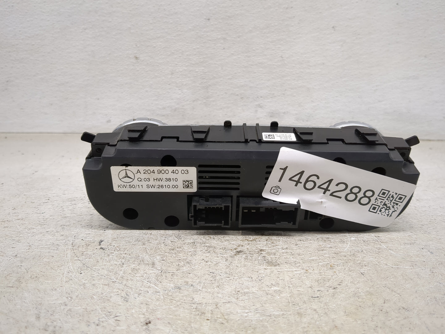 2012 Mercedes-Benz C250 Climate Control Module Temperature AC/Heater Replacement P/N:A 204 900 40 03 Fits Fits 2013 2014 201