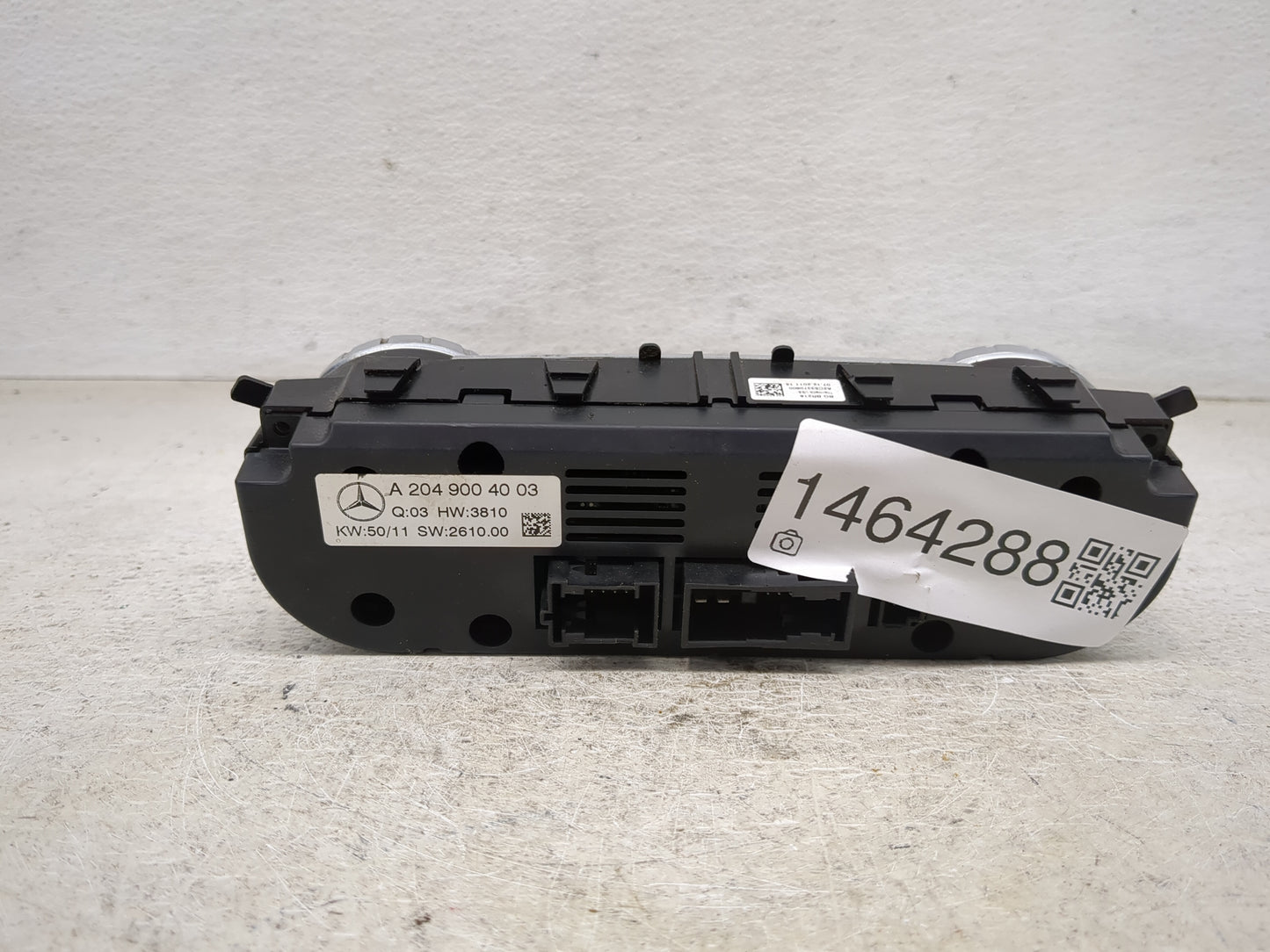 2012 Mercedes-Benz C250 Climate Control Module Temperature AC/Heater Replacement P/N:A 204 900 40 03 Fits Fits 2013 2014 201