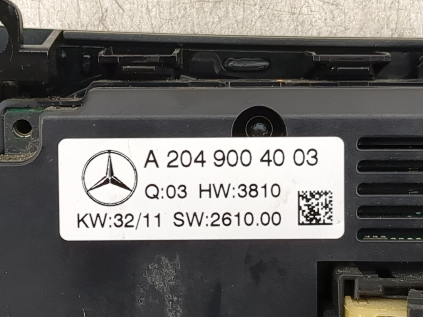 2012 Mercedes-Benz C250 Climate Control Module Temperature AC/Heater Replacement P/N:A2049004003 Fits Fits 2013 2014 2015 20