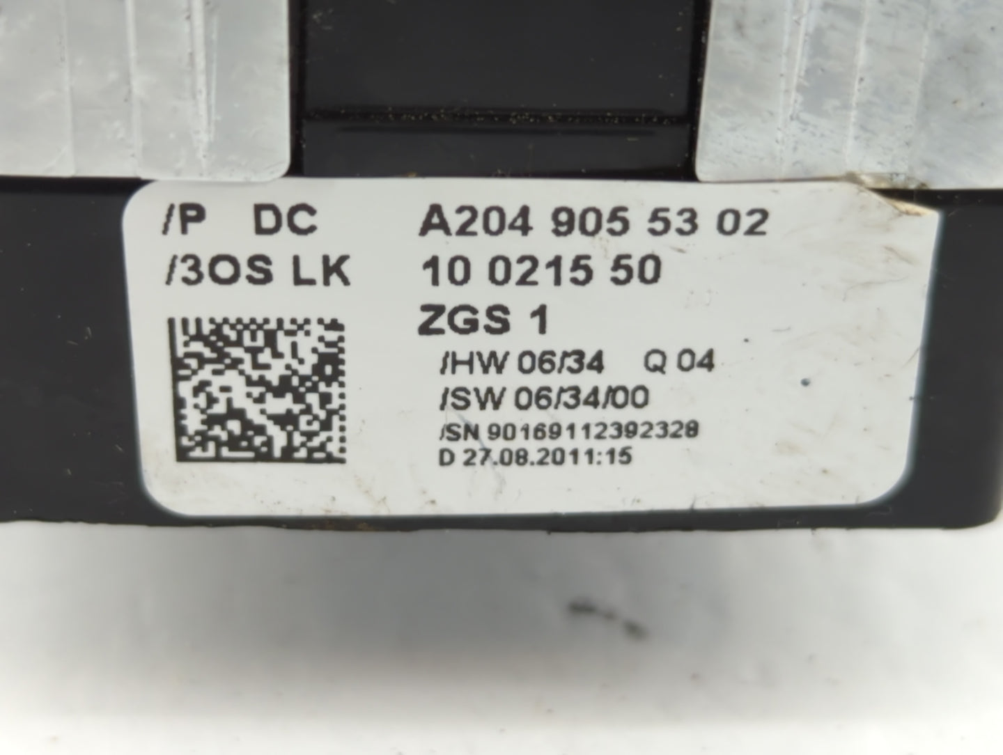 2010-2015 Mercedes-Benz C250 Master Power Window Switch Replacement Driver Side Left P/N:A204 905 53 02 Fits OEM Used Auto P