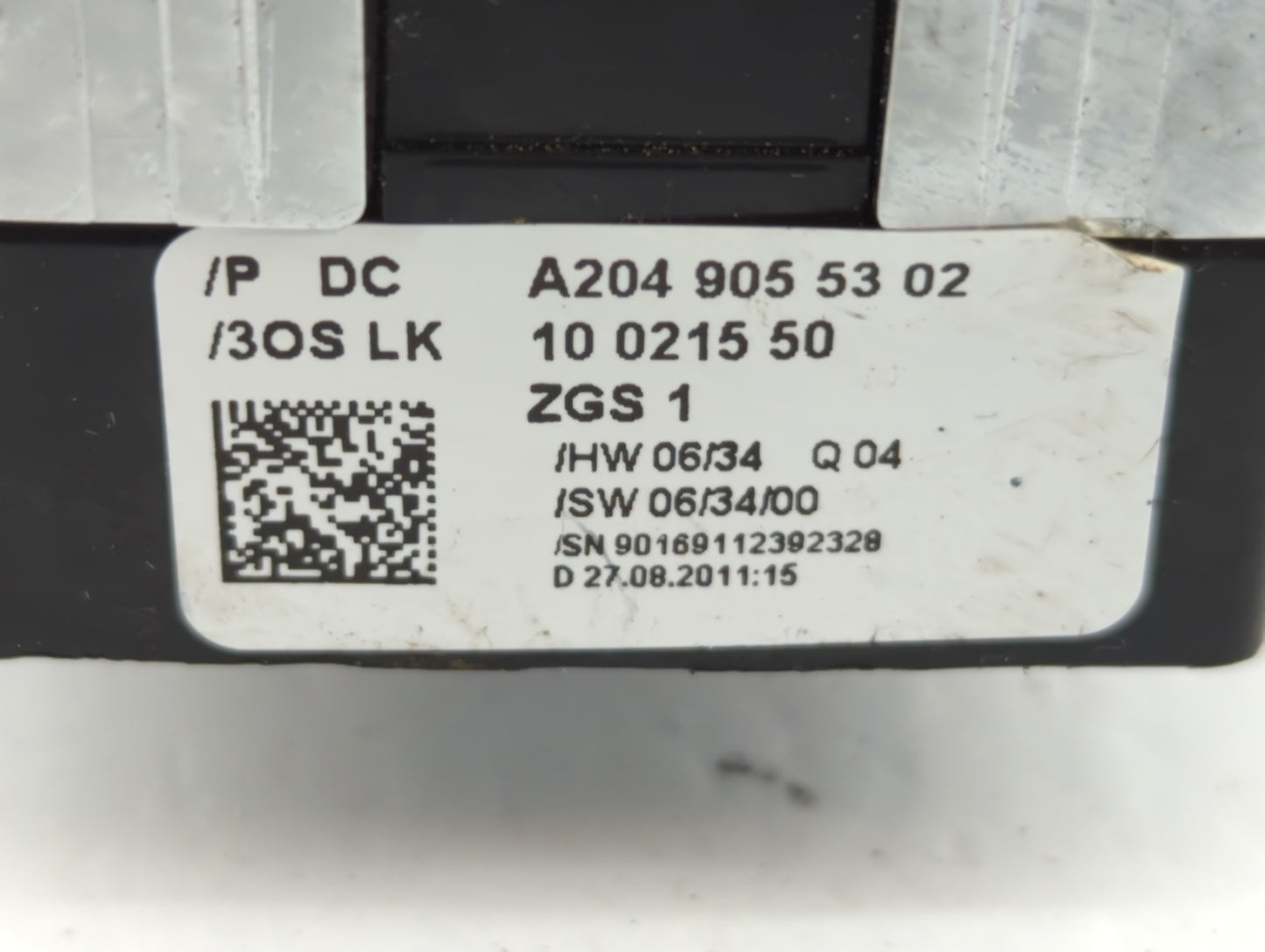 2010-2015 Mercedes-Benz C250 Master Power Window Switch Replacement Driver Side Left P/N:A204 905 53 02 Fits OEM Used Auto P