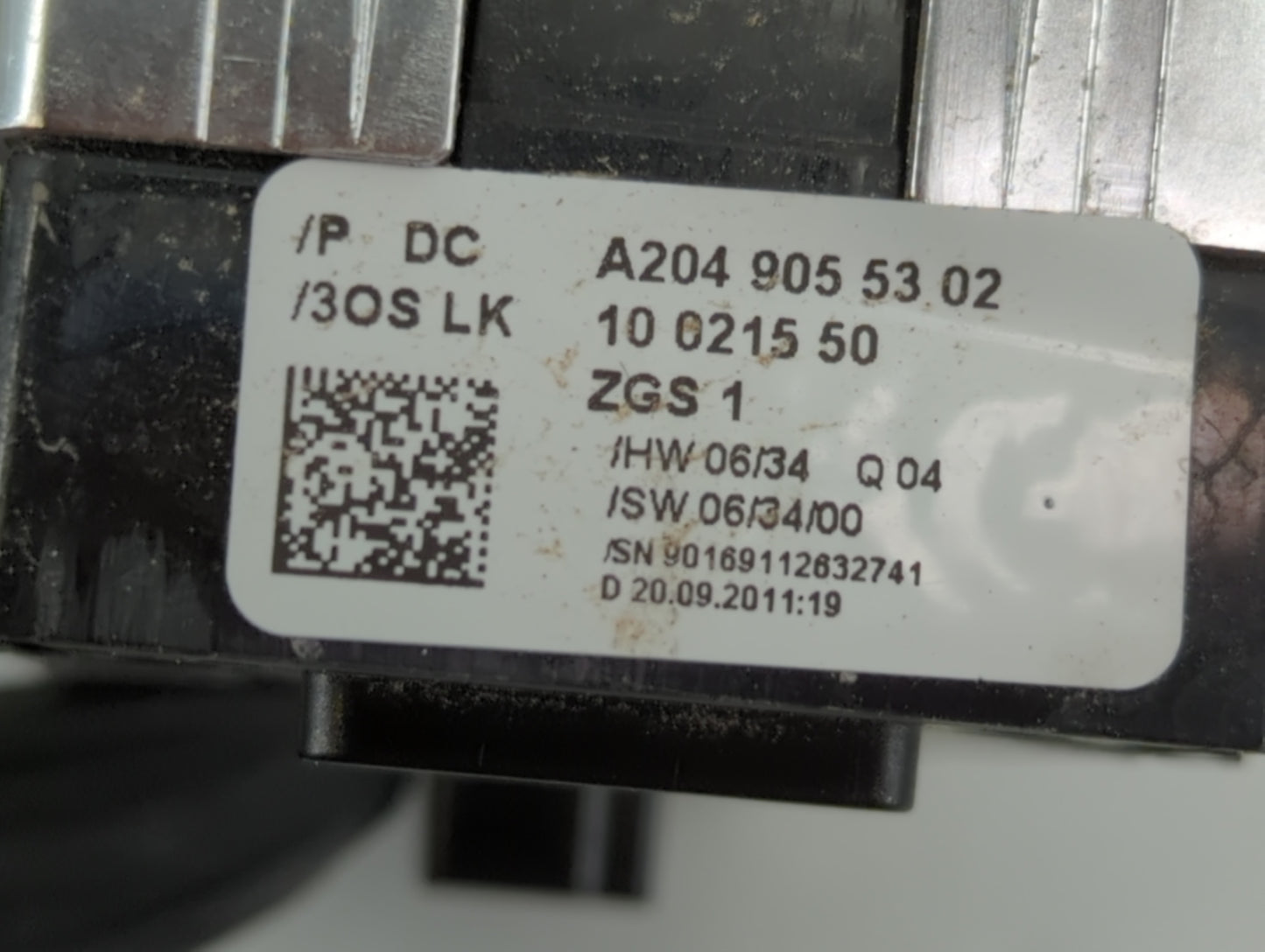 2012 Mercedes-Benz C250 Master Power Window Switch Replacement Driver Side Left P/N:A204 905 53 02 Fits OEM Used Auto Parts 