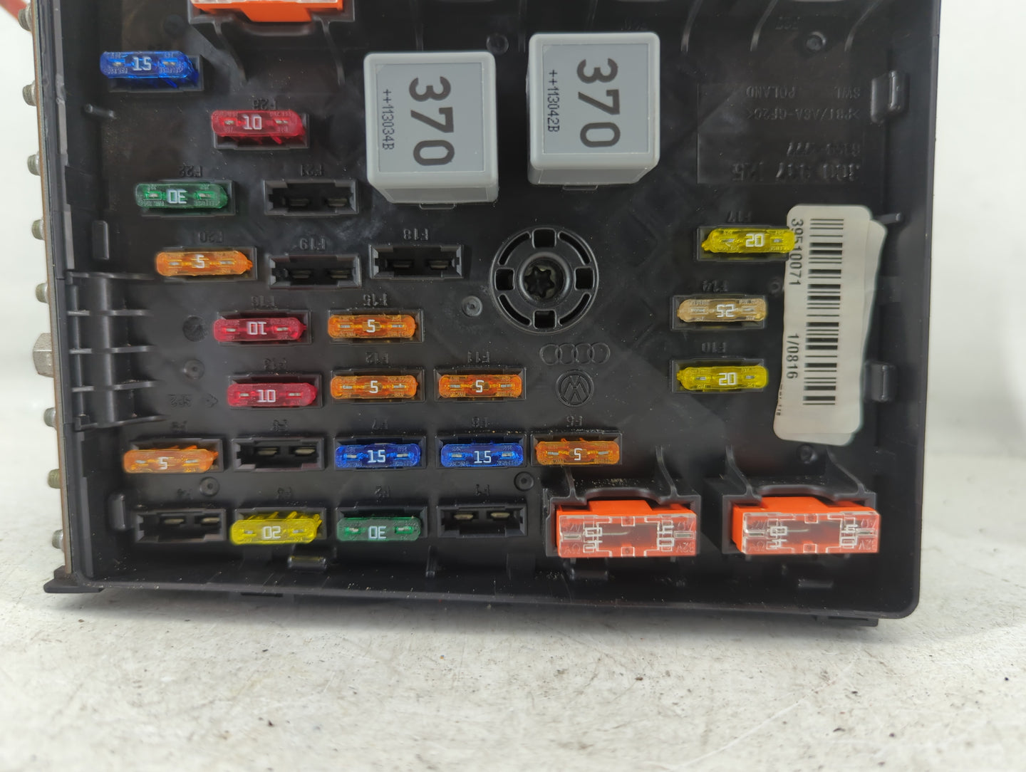 2012 Mercedes-Benz C300 Fusebox Fuse Box Panel Relay Module P/N:3C0 937 125 6359-2777 Fits OEM Used Auto Parts - Oemusedauto