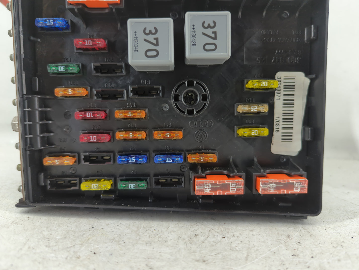 2012 Mercedes-Benz C300 Fusebox Fuse Box Panel Relay Module P/N:3C0 937 125 6359-2777 Fits OEM Used Auto Parts - Oemusedauto