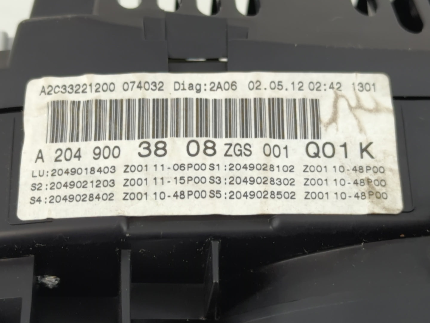 2012 Mercedes-Benz C350 Instrument Cluster Speedometer Gauges Fits OEM Used Auto Parts - Oemusedautoparts1.com