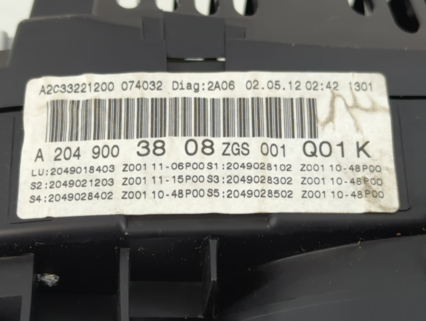 2012 Mercedes-Benz C350 Instrument Cluster Speedometer Gauges Fits OEM Used Auto Parts - Oemusedautoparts1.com