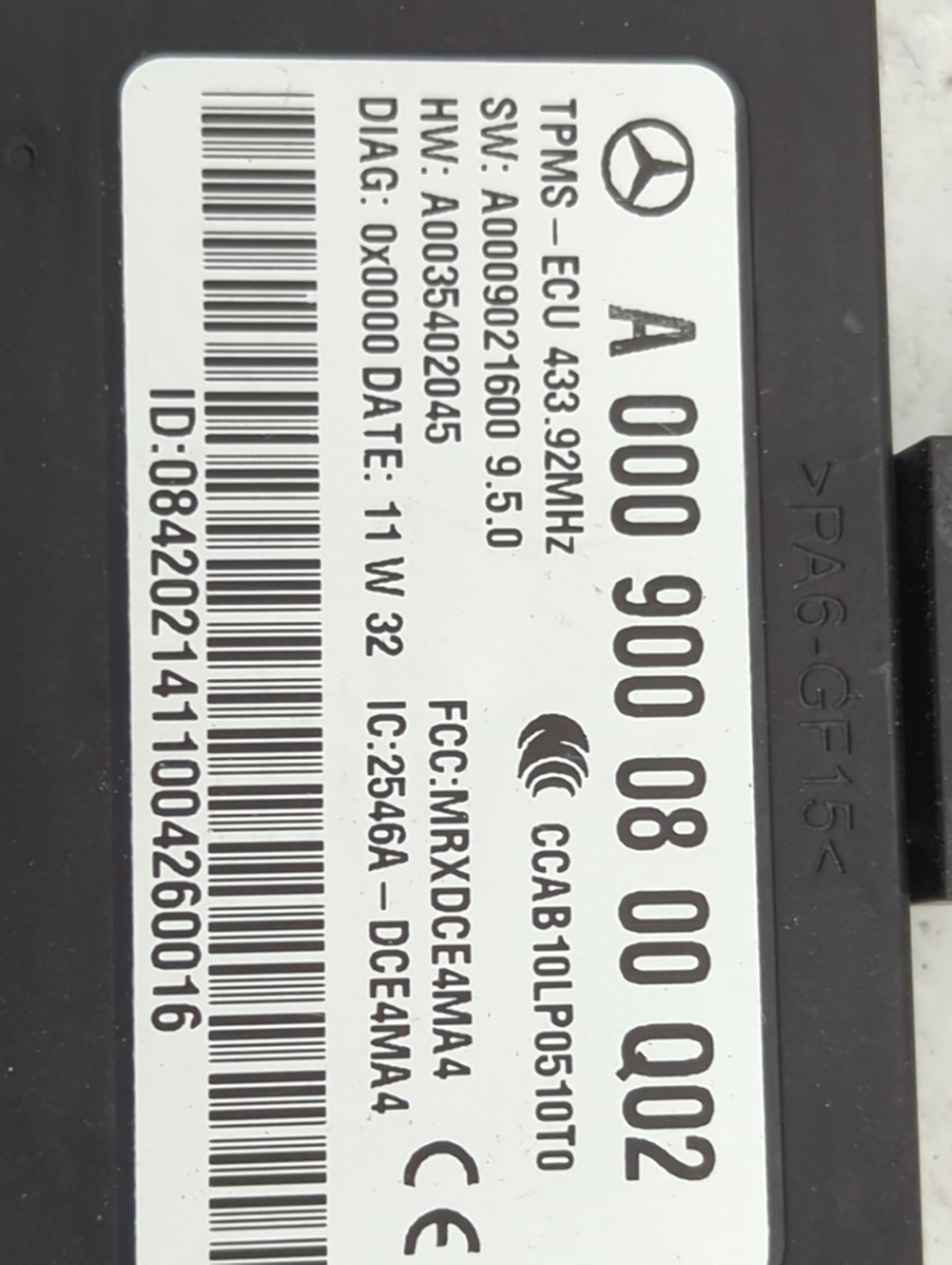 2012 Mercedes-benz Cclass Tire Pressure Monitoring System Sensor Tpms - Oemusedautoparts1.com