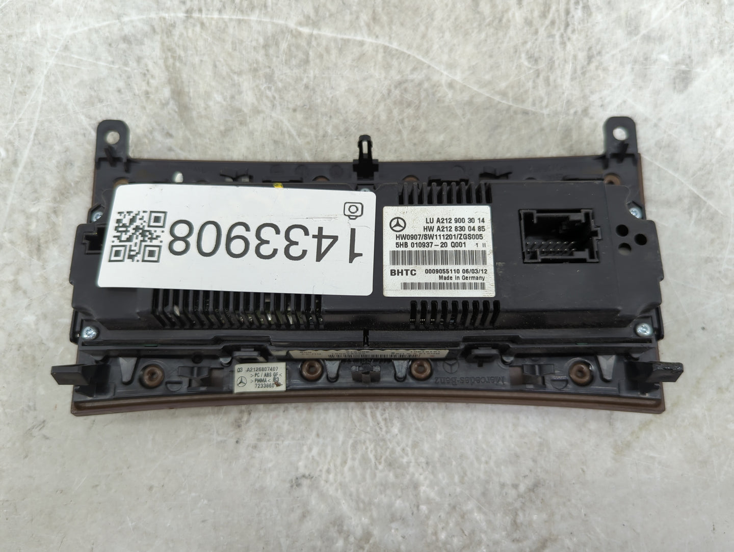 2012 Mercedes-Benz E-Class Climate Control Module Temperature AC/Heater Replacement P/N:A2129003014 A2128300485, 0009055110 