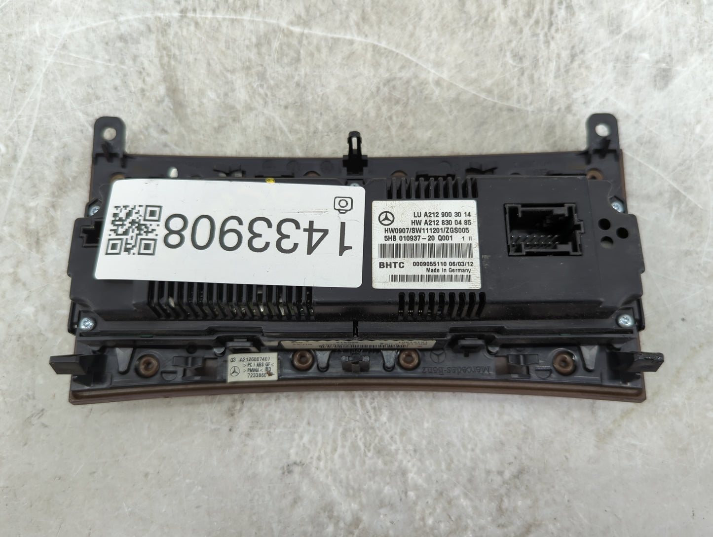 2012 Mercedes-Benz E-Class Climate Control Module Temperature AC/Heater Replacement P/N:A2129003014 A2128300485, 0009055110 