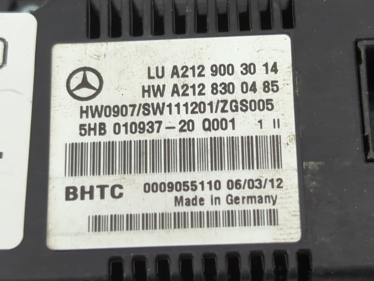 2012 Mercedes-Benz E-Class Climate Control Module Temperature AC/Heater Replacement P/N:A2129003014 A2128300485, 0009055110 