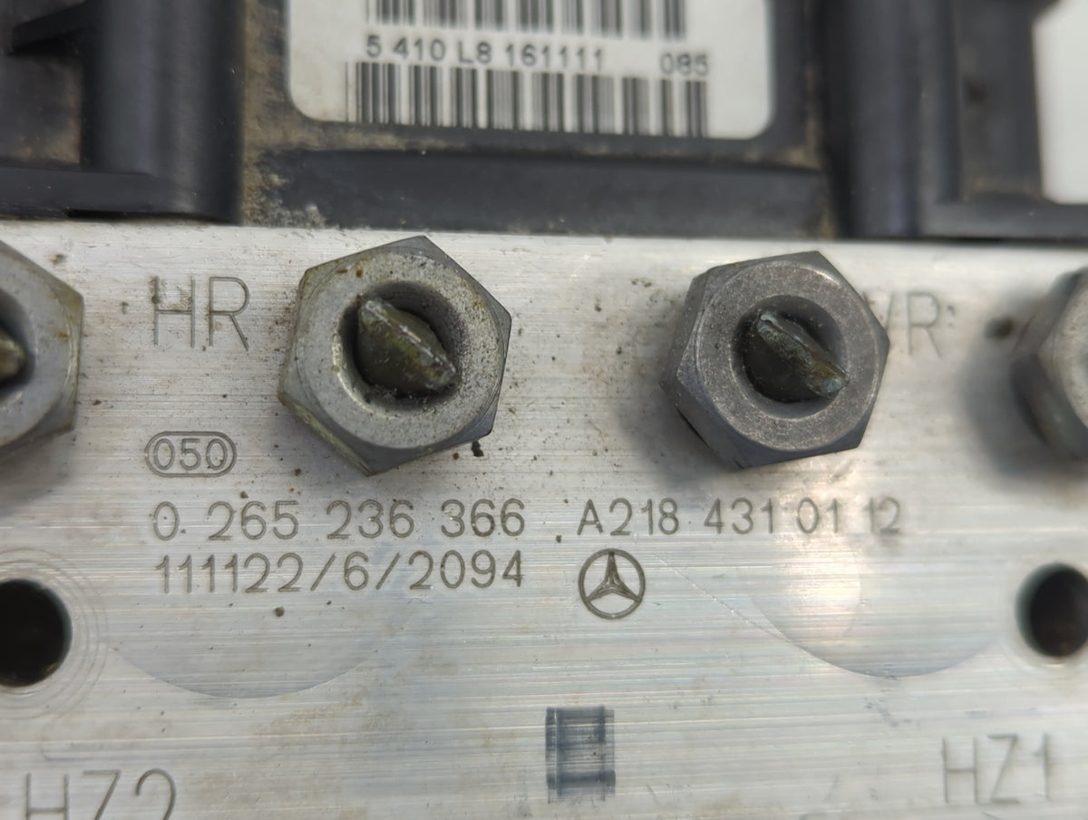 2012 Mercedes-Benz E-Class Anti-Lock Brake ABS Pump Module Actuator OEM P/N:0265236366 A2184310112 Fits Fits 2011 OEM Used A