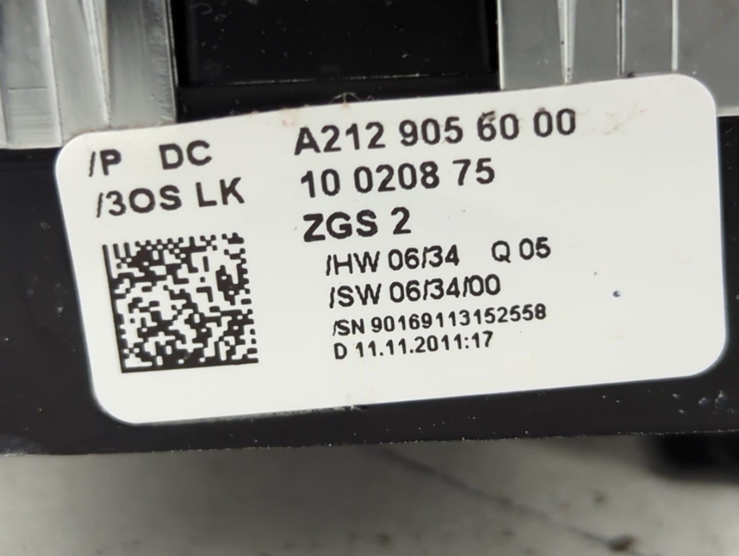 2012 Mercedes-Benz E-Class Master Power Window Switch Replacement Driver Side Left P/N:A2129056000 10020875 Fits OEM Used Au