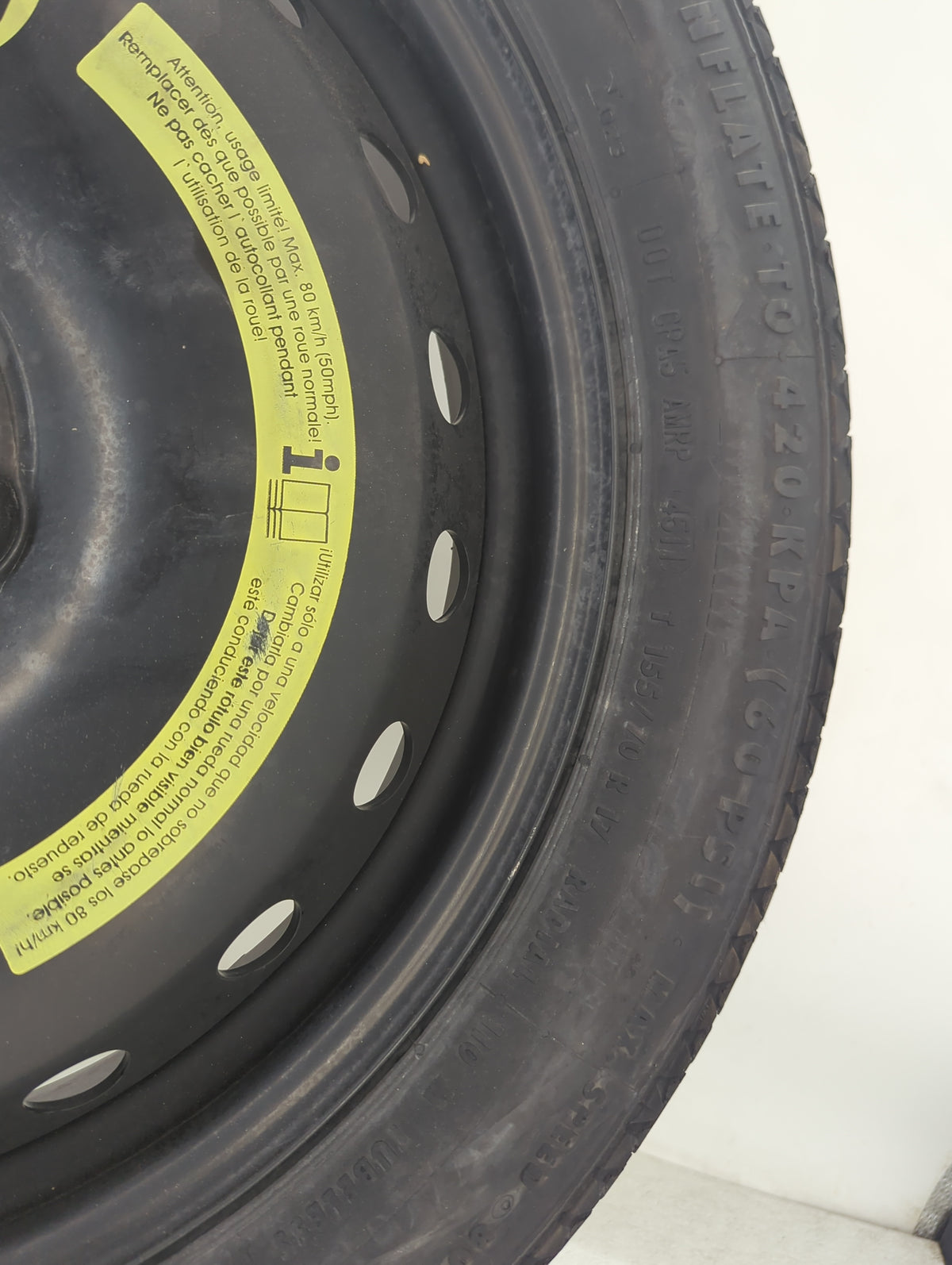 2012 Mercedes-benz E-class Spare Donut Tire Wheel Rim Oem - Oemusedautoparts1.com