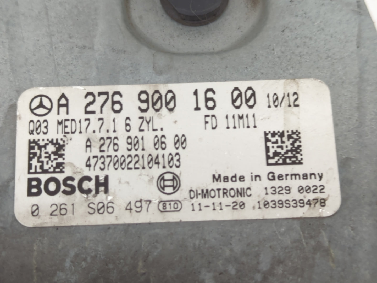 2012-2013 Mercedes-Benz E350 PCM Engine Control Computer ECU ECM PCU OEM P/N:A2769001600 Fits Fits 2012 2013 OEM Used Auto P