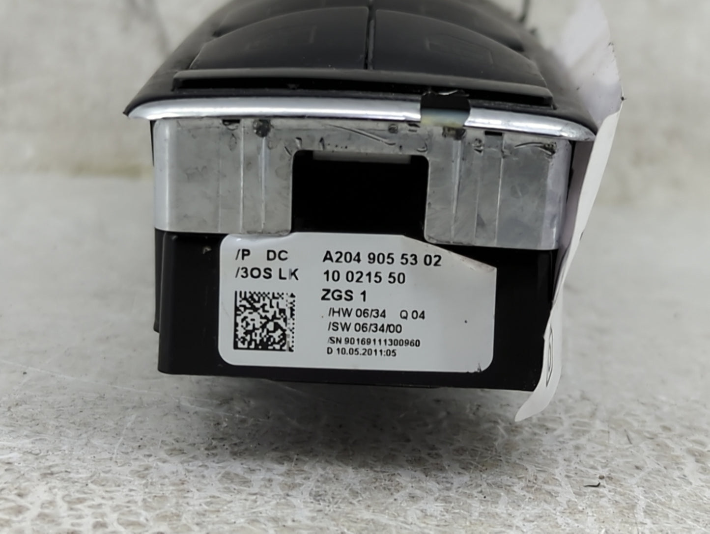 2012 Mercedes-Benz E350 Master Power Window Switch Replacement Driver Side Left P/N:A2049055302 Fits OEM Used Auto Parts - O
