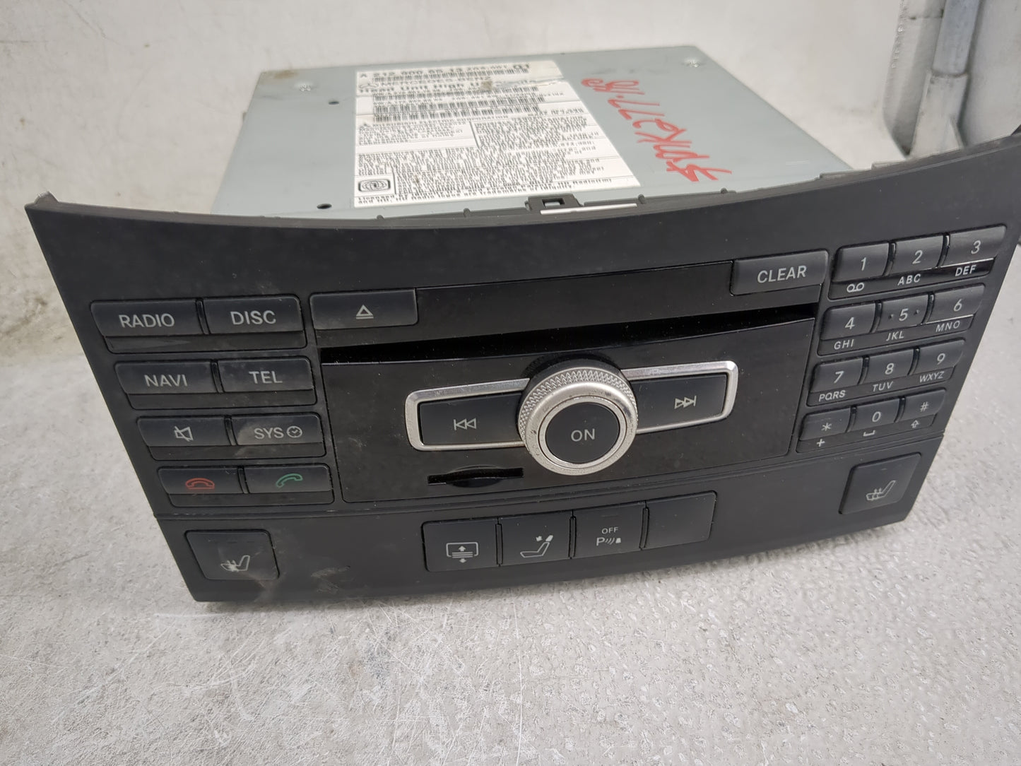 2011-2012 Mercedes-Benz E350 Radio AM FM Cd Player Receiver Replacement P/N:A 212 900 65 13 Fits Fits 2011 2012 OEM Used Aut