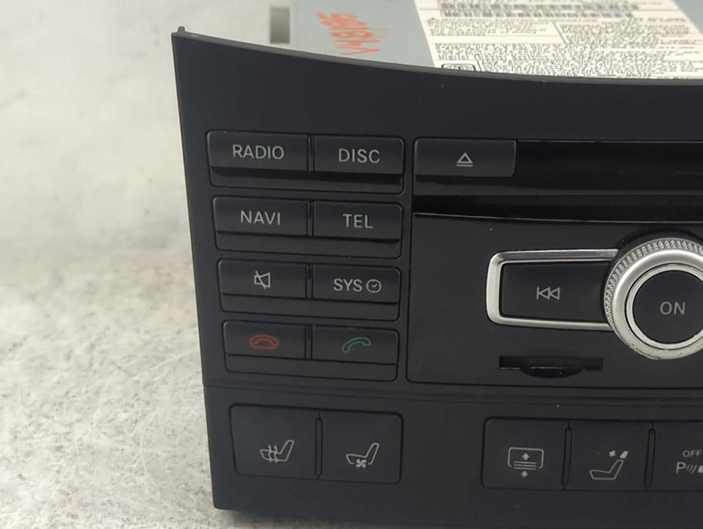 2012 Mercedes-Benz E350 Radio AM FM Cd Player Receiver Replacement P/N:A 2129004914 A2129011006, A1729029303, ME7800B2662040