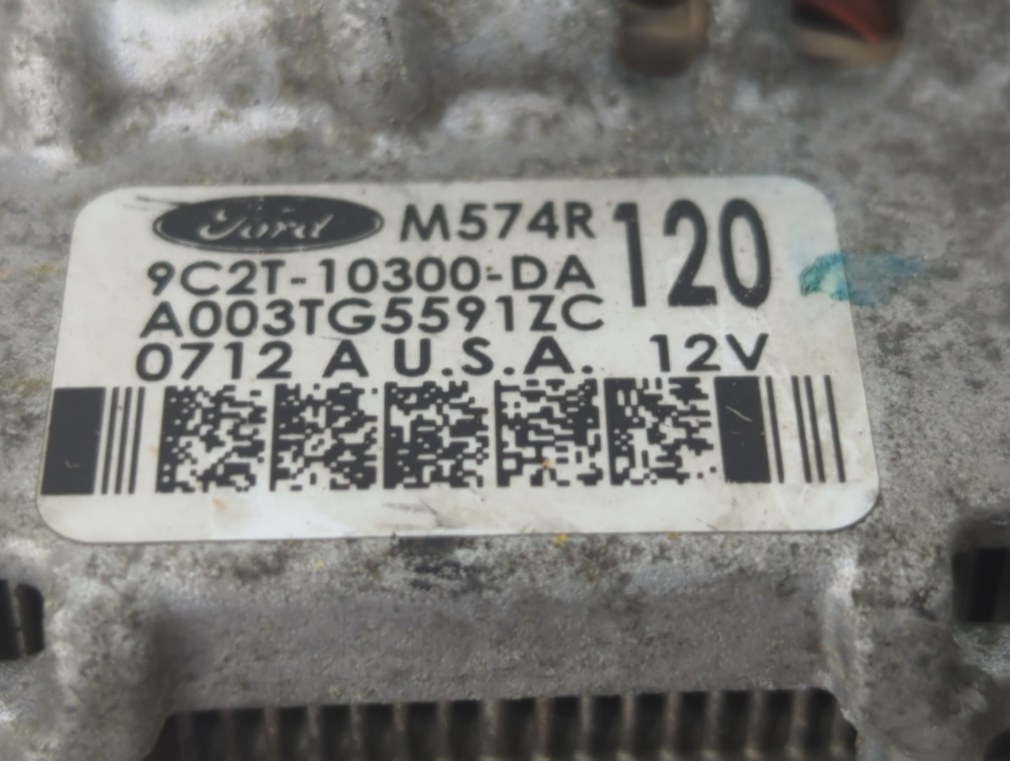 2012 Mercedes-Benz E350 Alternator Replacement Generator Charging Assembly Engine OEM P/N:A003TG5591ZC 9C2T-10300-DA Fits OE