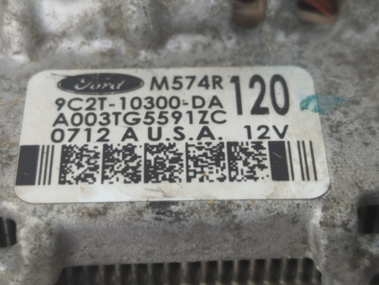 2012 Mercedes-Benz E350 Alternator Replacement Generator Charging Assembly Engine OEM P/N:A003TG5591ZC 9C2T-10300-DA Fits OE