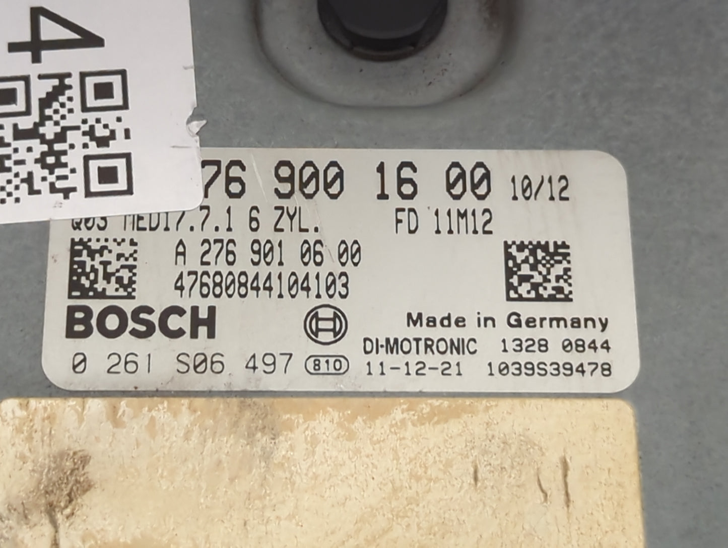 2012 Mercedes-Benz Eclass PCM Engine Control Computer ECU ECM PCU OEM P/N:A 276 900 16 00 A 276 901 06 00 Fits Fits 2013 OEM