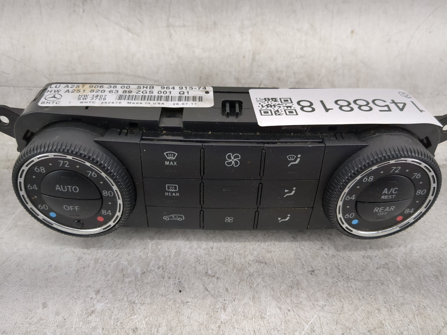 2010-2012 Mercedes-Benz Gl450 Climate Control Module Temperature AC/Heater Replacement P/N:A251 820 63 89 A251 906 38 00 Fit