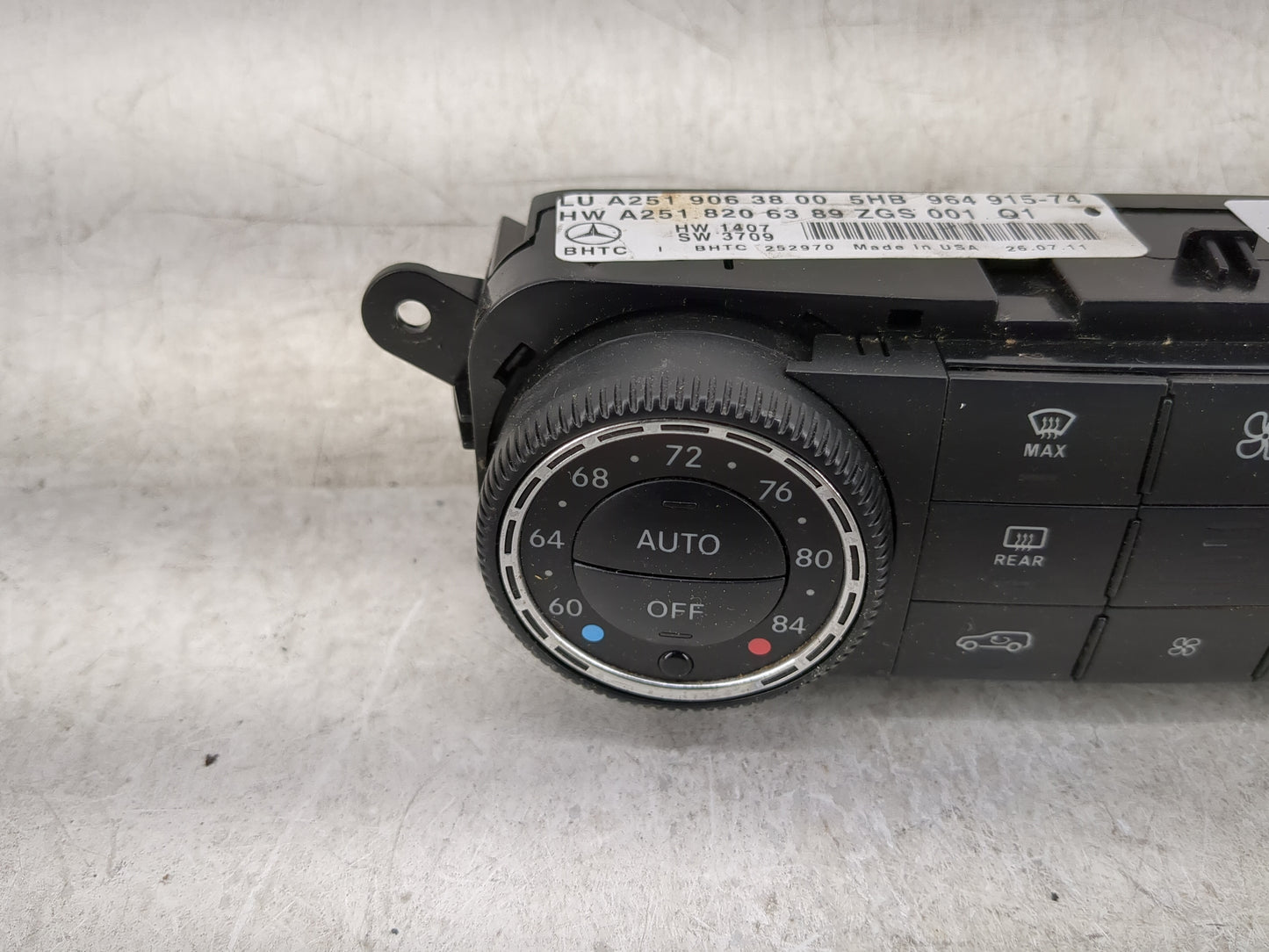 2010-2012 Mercedes-Benz Gl450 Climate Control Module Temperature AC/Heater Replacement P/N:A251 820 63 89 A251 906 38 00 Fit
