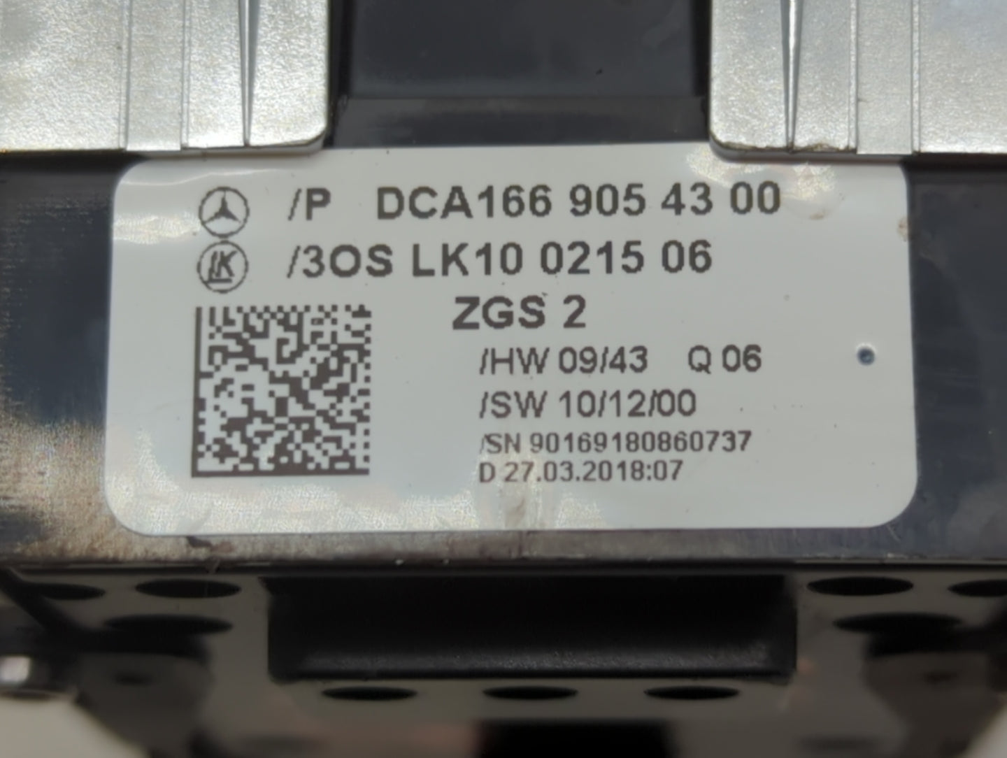 2012 Mercedes-Benz Gl450 PCM Engine Control Computer ECU ECM PCU OEM P/N:A 166 905 43 00 Fits OEM Used Auto Parts - Oemuseda