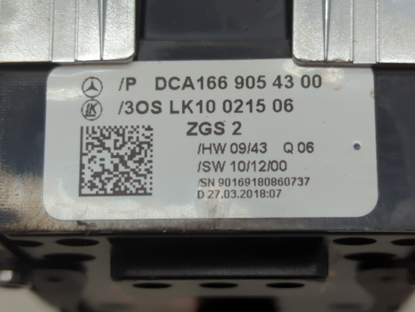 2012 Mercedes-Benz Gl450 PCM Engine Control Computer ECU ECM PCU OEM P/N:A 166 905 43 00 Fits OEM Used Auto Parts - Oemuseda