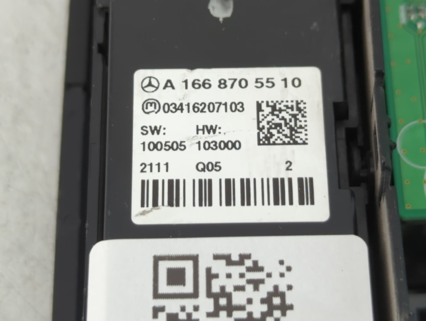 2012-2013 Mercedes-Benz Ml350 Climate Control Module Temperature AC/Heater Replacement P/N:A 166 870 55 10 Fits Fits 2012 20