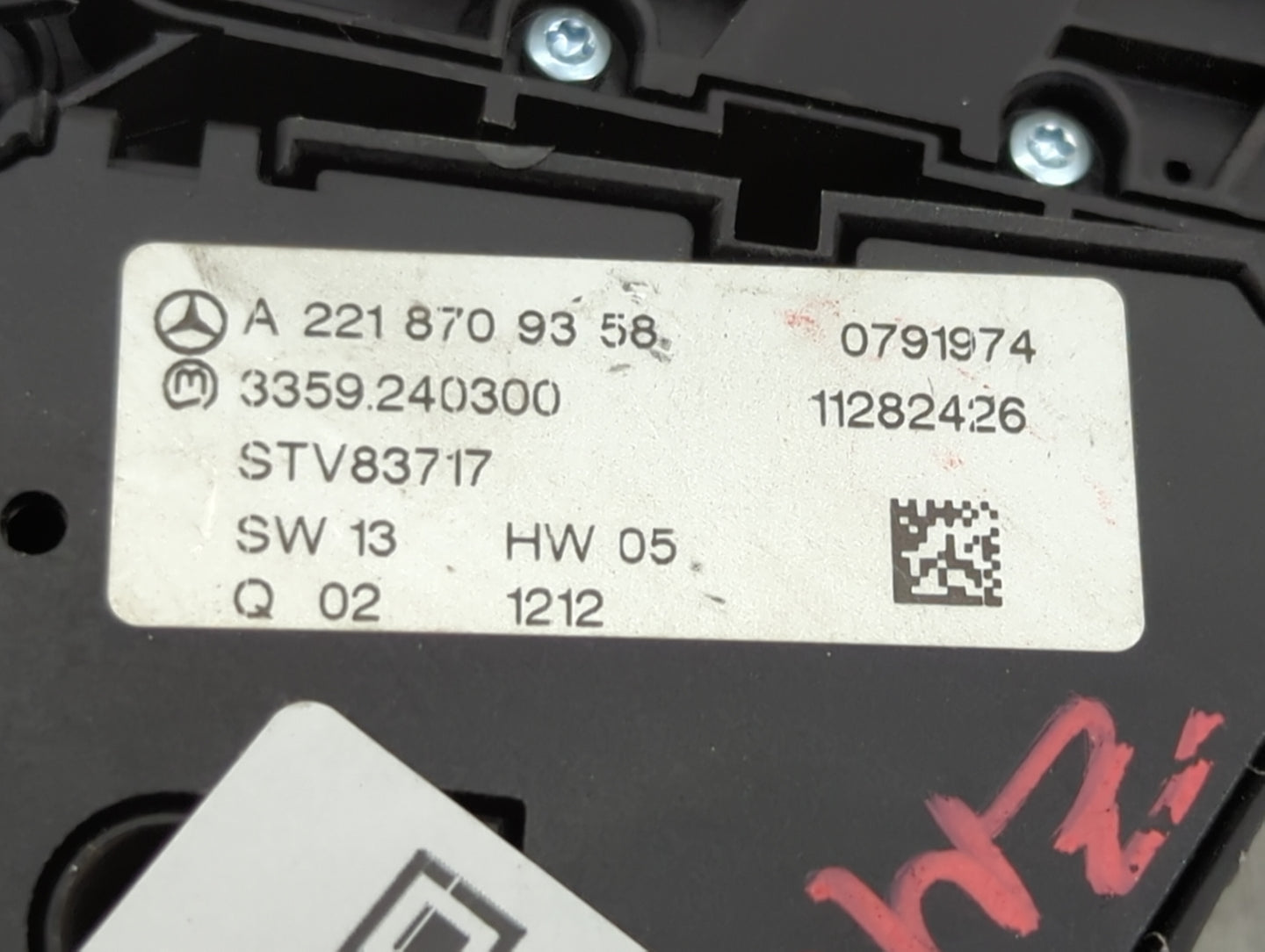 2012 Mercedes-benz S-class Passenger Right Seat Switch - Oemusedautoparts1.com