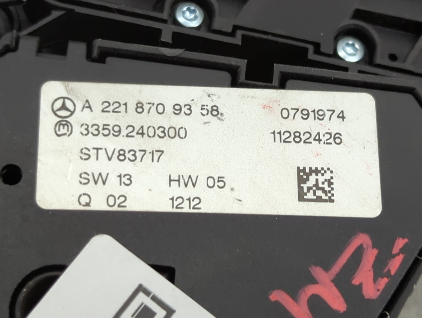 2012 Mercedes-benz S-class Passenger Right Seat Switch - Oemusedautoparts1.com