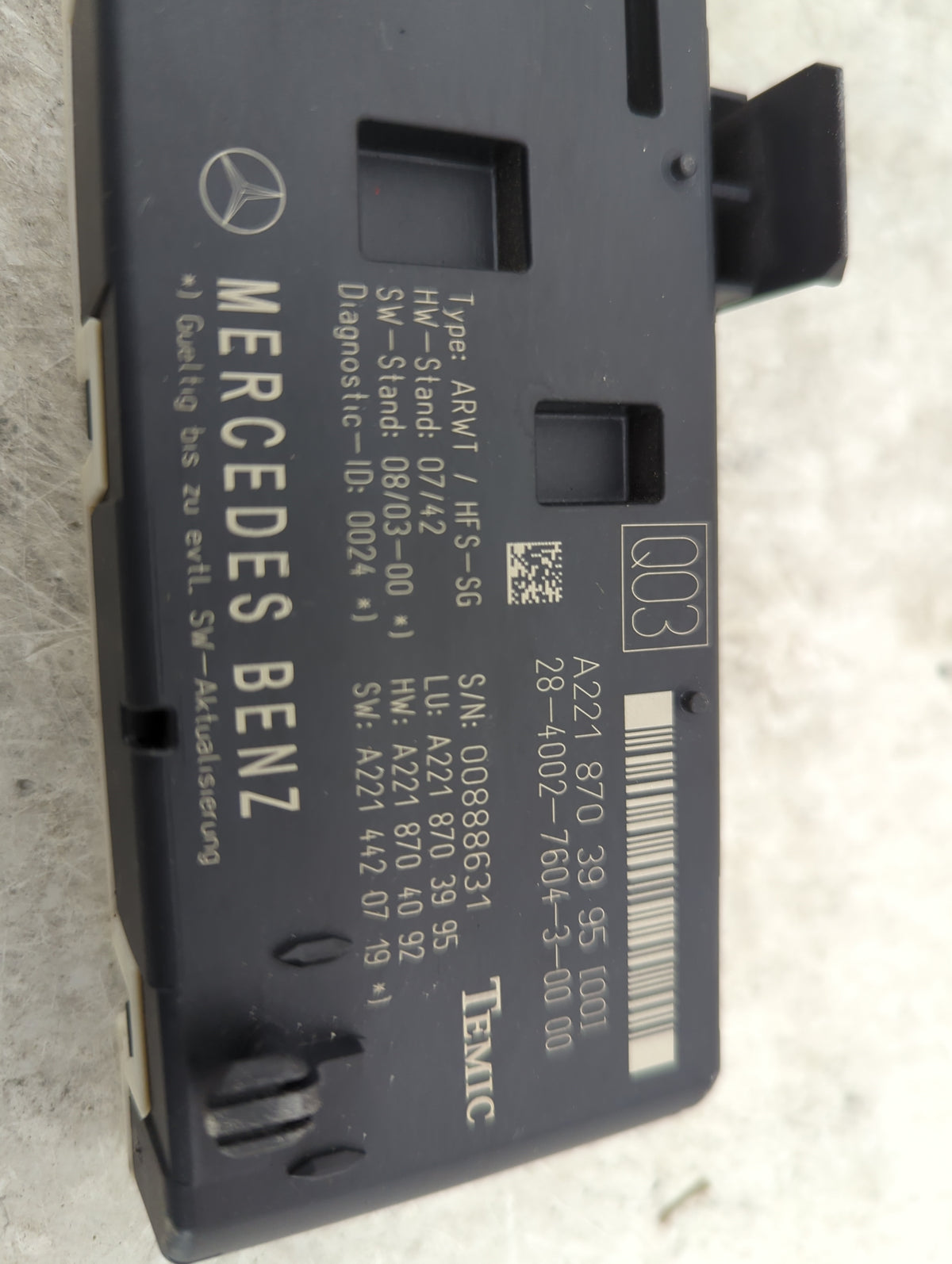 2007-2013 Mercedes-benz S550 Body Control Module Bcm - Oemusedautoparts1.com