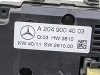 2012 Mercedes C-Class Climate Control Module Temperature AC/Heater Replacement P/N:A2049004003 Fits OEM Used Auto Parts - Oe