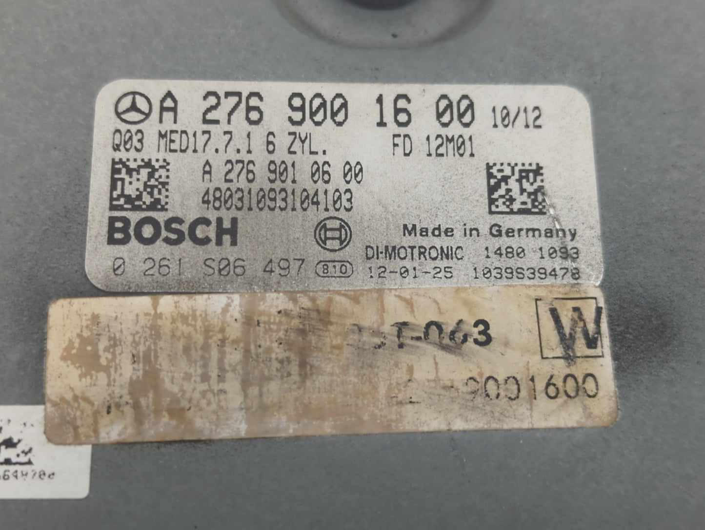 2012 Mercedes E-Class PCM Engine Control Computer ECU ECM PCU OEM P/N:A2769001600 A2769010600, 0261S06497 Fits Fits 2013 OEM
