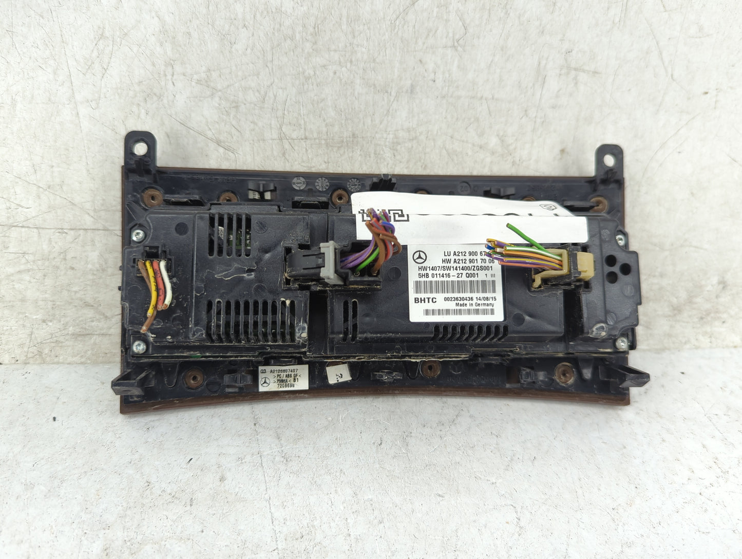 2012 Mercedes E-Class Climate Control Module Temperature AC/Heater Replacement P/N:A2129006727 A2129017006, 5HB011416-27 Fit