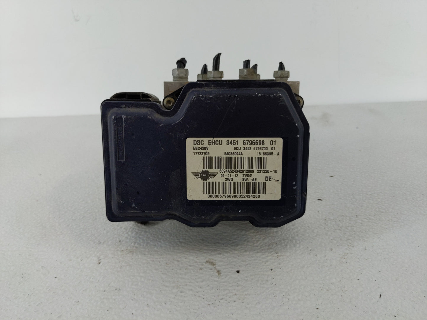 2012-2013 Mini Cooper ABS Pump Control Module Replacement P/N:3451 6796698 01 Fits Fits 2012 2013 OEM Used Auto Parts - Oemu