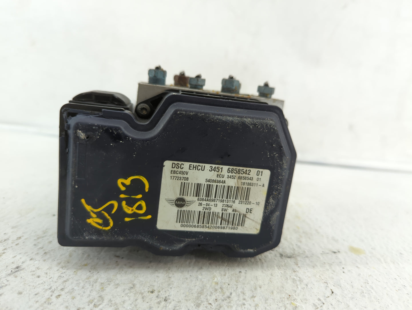 2012-2013 Mini Cooper ABS Pump Control Module Replacement P/N:3451 9807162 3451 6796698, 3451 6858542, 6858542 Fits Fits 201