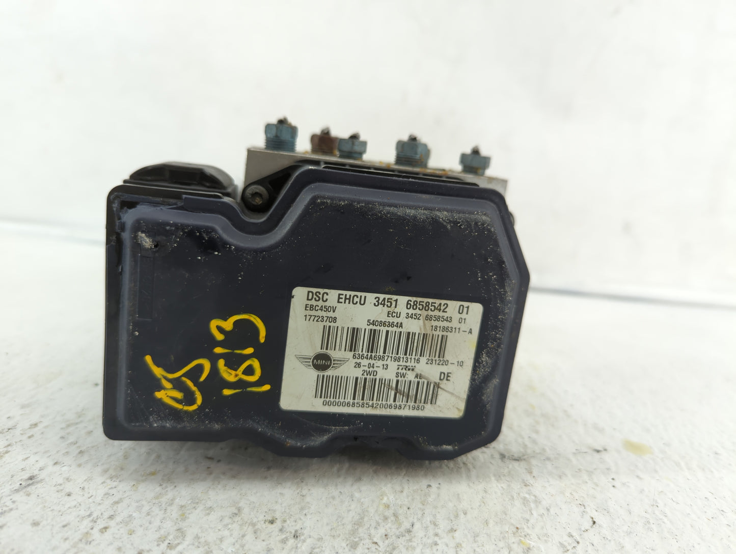 2012-2013 Mini Cooper ABS Pump Control Module Replacement P/N:3451 9807162 3451 6796698, 3451 6858542, 6858542 Fits Fits 201