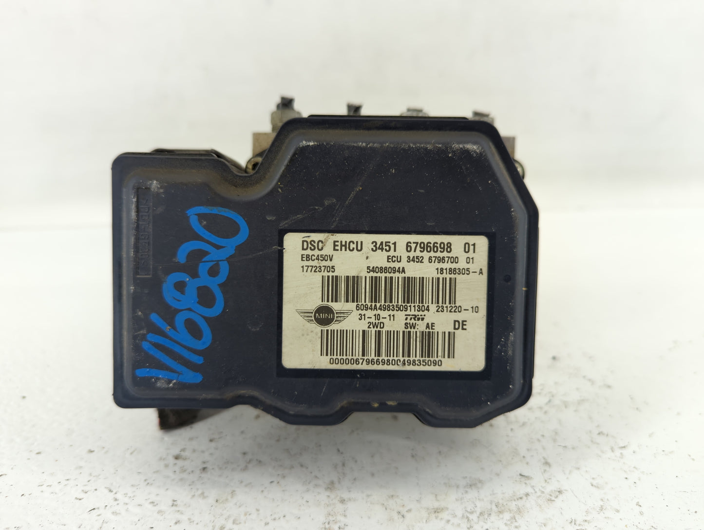 2012-2013 Mini Cooper ABS Pump Control Module Replacement P/N:3451 6796698 Fits Fits 2012 2013 OEM Used Auto Parts - Oemused