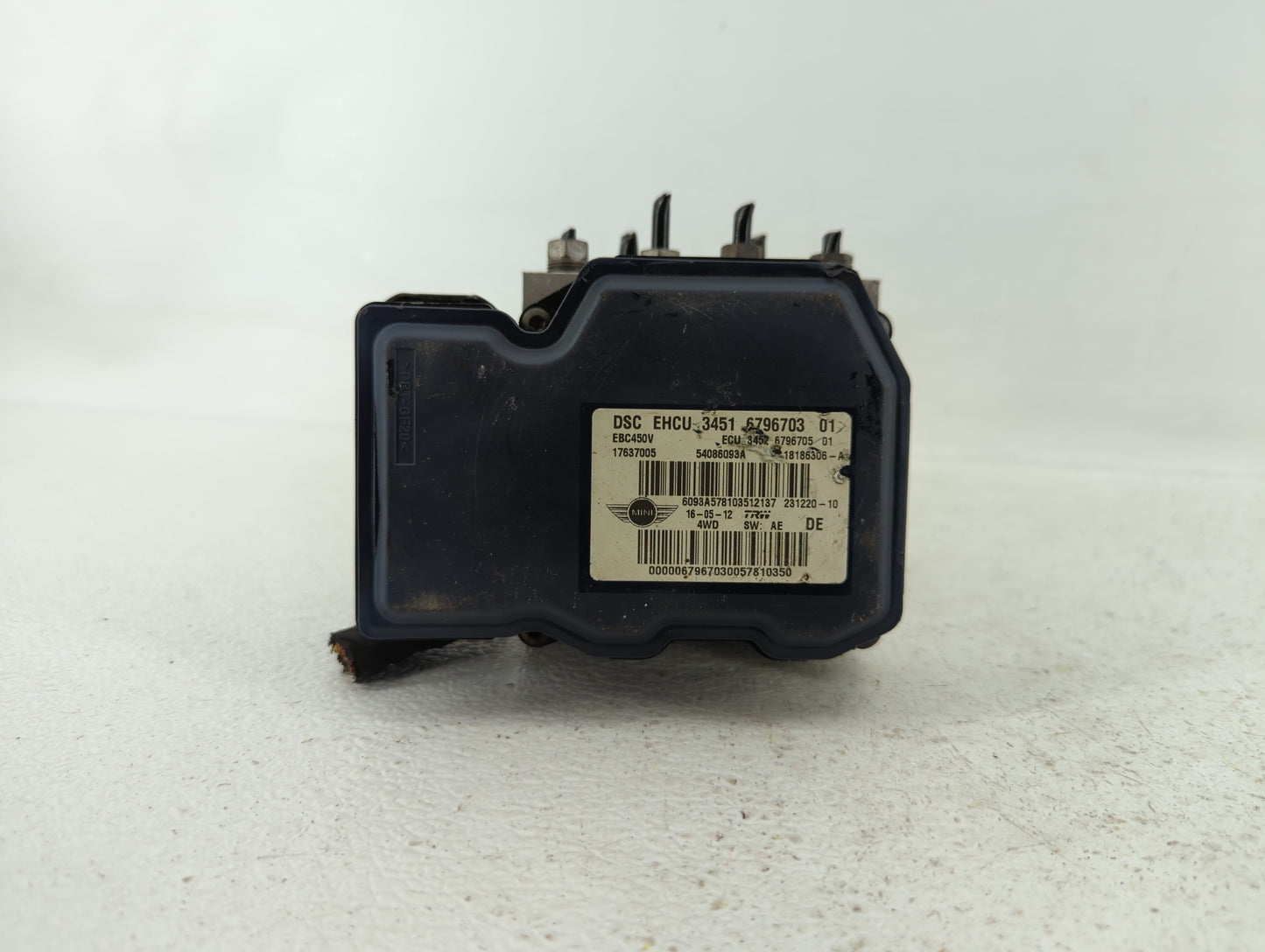 2012 Mini Cooper Countryman ABS Pump Control Module Replacement P/N:3451 9808313 3451 9811615, 3451 6796703 Fits OEM Used Au