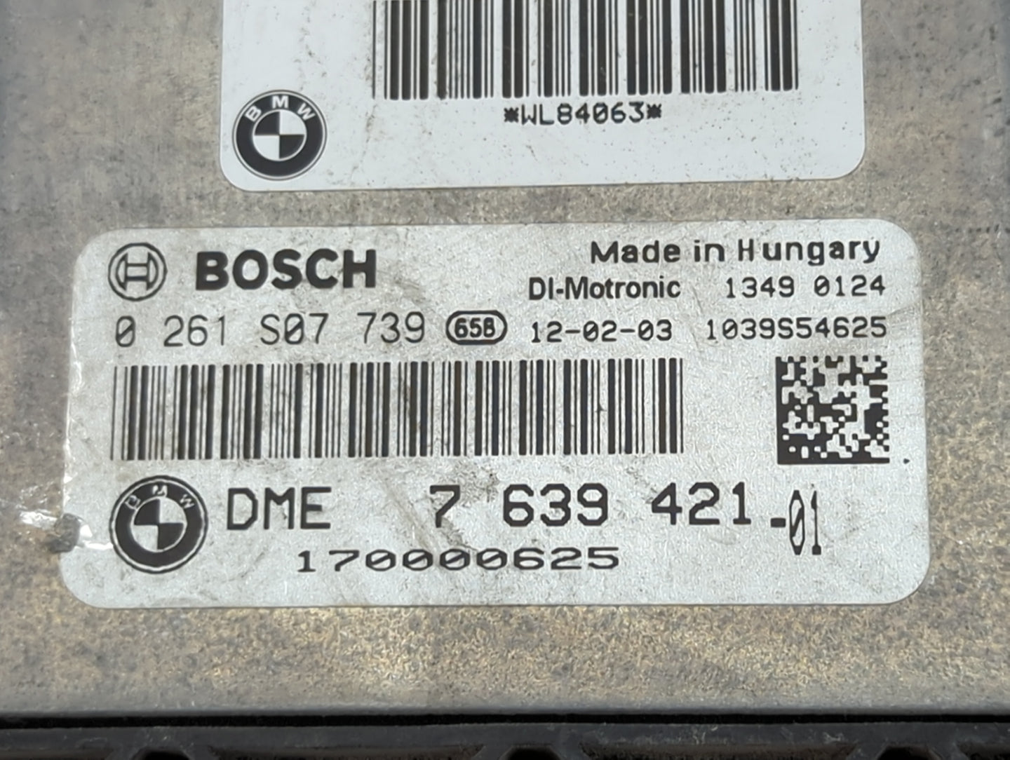 2012 Mini Countryman PCM Engine Control Computer ECU ECM PCU OEM P/N:73826232 0261S07739, DME7639421-01, 170000625 Fits Fits
