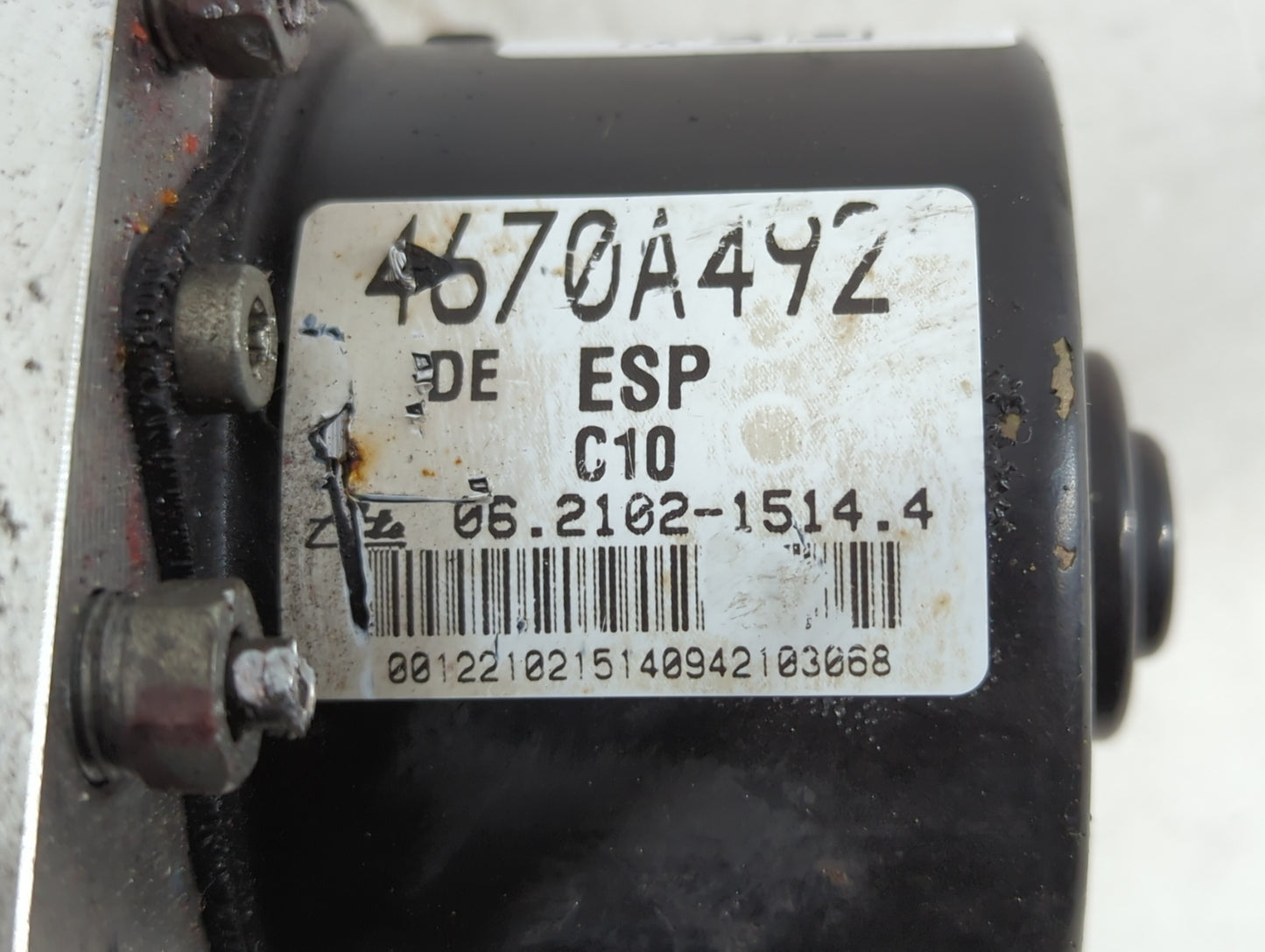 2010-2012 Mitsubishi Galant ABS Pump Control Module Replacement P/N:4670A492 Fits Fits 2010 2011 2012 OEM Used Auto Parts - 