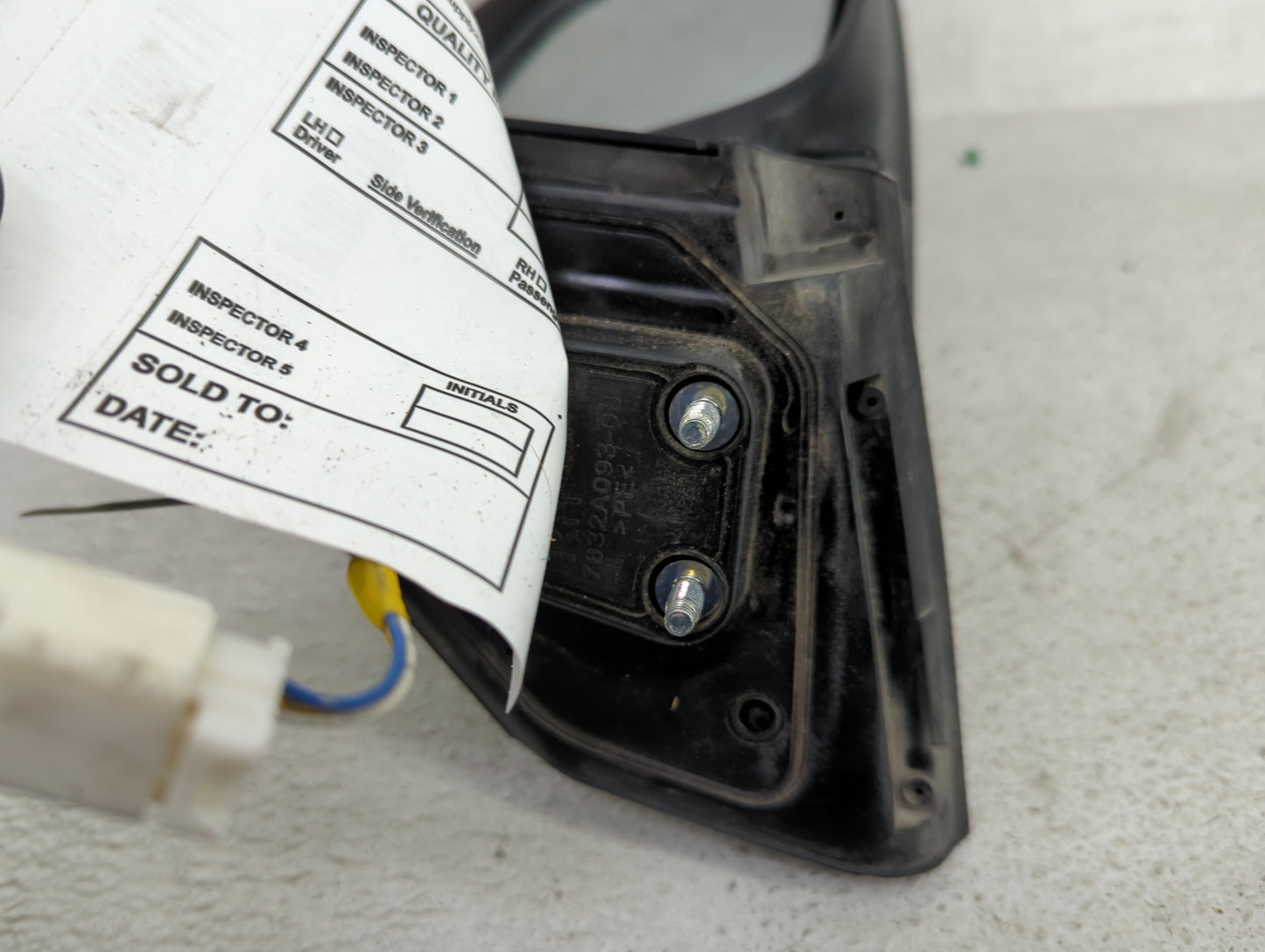 2012 Mitsubishi Lancer Passenger Side View Mirror - Right Door Mirror OEM Used - Oemusedautoparts1.com