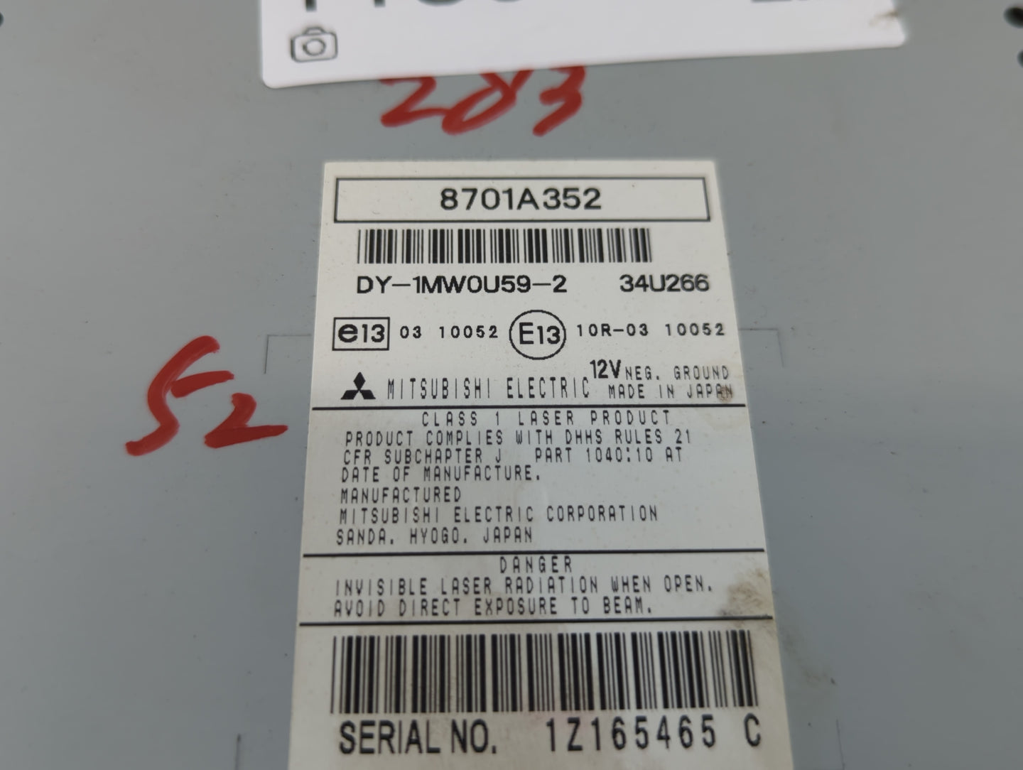 2008-2013 Mitsubishi Outlander Radio AM FM Cd Player Receiver Replacement P/N:8701A352 Fits Fits 2008 2009 2010 2011 2012 20