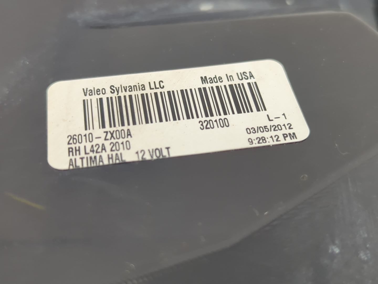 2010-2012 Nissan Altima Driver Left Oem Head Light Headlight Lamp - Oemusedautoparts1.com
