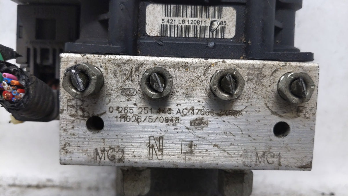 2011-2012 Nissan Altima Anti-Lock Brake ABS Pump Module Actuator OEM P/N:47660 ZX60A Fits Fits 2011 2012 OEM Used Auto Parts